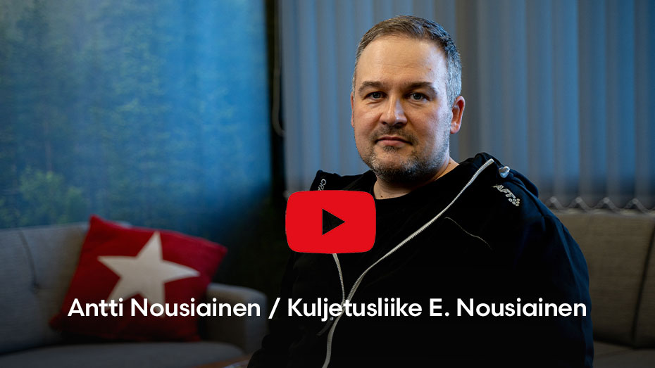 Youtube videohaastattelu (avautuu uuteen sivustoon) Videohaastattelu Antti Nousiainen / Kuljetusliike E. Nousiainen